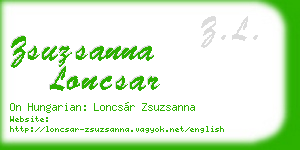 zsuzsanna loncsar business card
