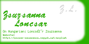 zsuzsanna loncsar business card